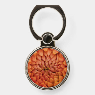 Center Orange Dahlia Flower Phone Ring Stand