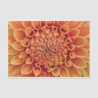 Center Orange Dahlia Flower Tissue Paper
