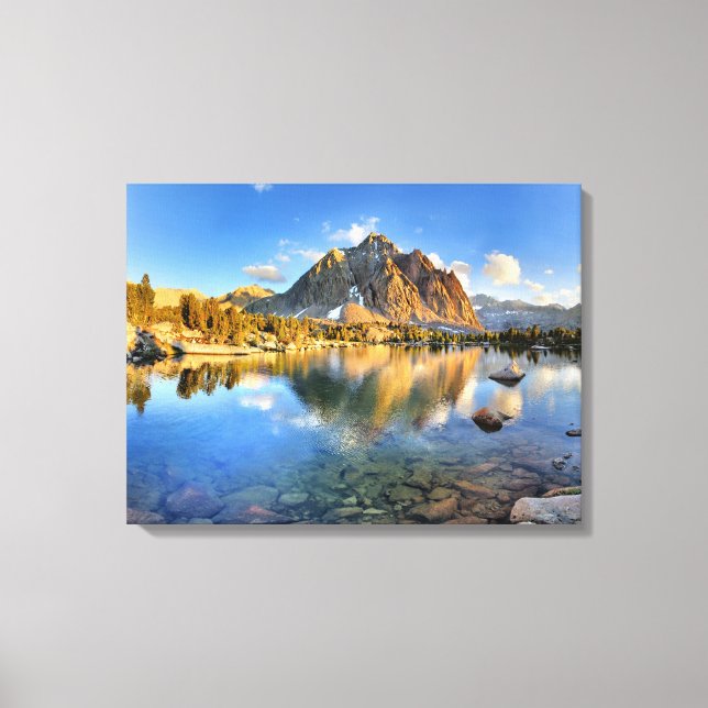 Center Peak over Lower Golden Bear Lake - Sierra Canvas Print (Front)