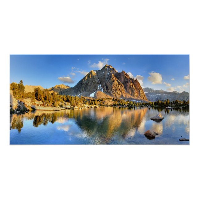 Center Peak over Lower Golden Bear Lake - Sierra Poster (Front)