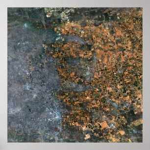 Center-pivot irrigated fields in Texas, USA Poster