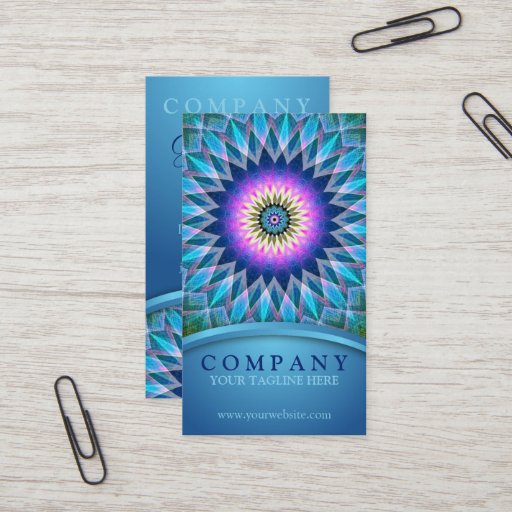 Customizable Center Point Mandala Business Cards