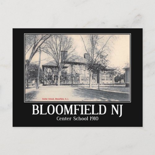 Center School Bloomfield NJ 1910 VIntage Postcard