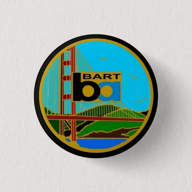 Center Seal Bay Area Rapid Transit Button (Front)