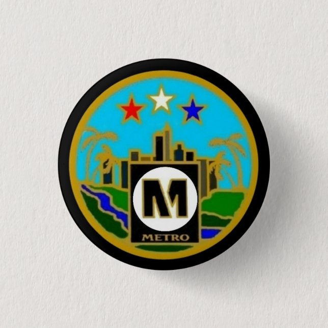 Center Seal- Los Angeles Metro Buses Button (Front)