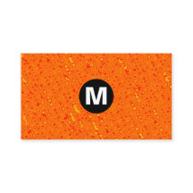 Center Spot Monogram - Orange Texture