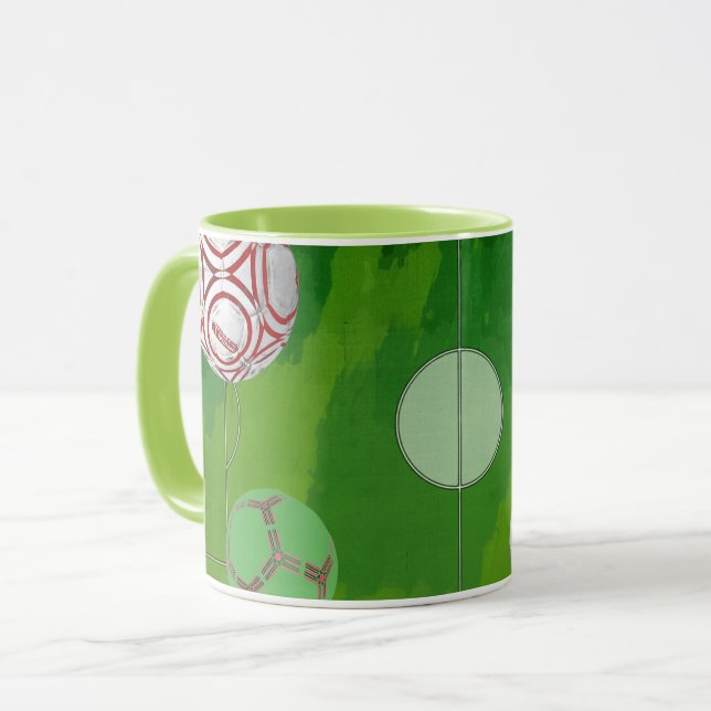 Center Spot Soccer Field Art Mug Cup (Front Left)