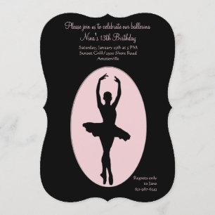 Center Stage Ballerina Invitation #2