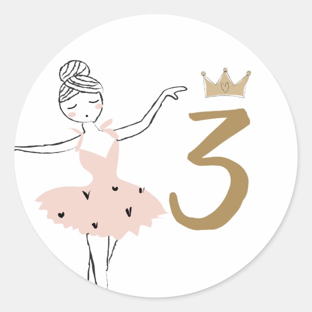 Center Stage Birthday Party  Classic Round Sticker (Front)