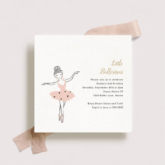 Center Stage Kids Birthday Party Invitation