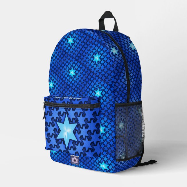 Center Star Printed Backpack (Back Corner Right)