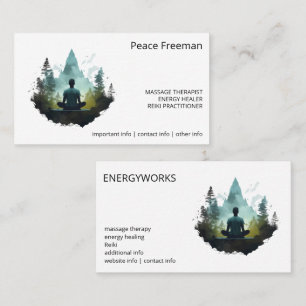 Center Within Forest Meditation Business Card