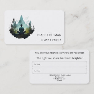 Center Within Forest Meditation Business Card