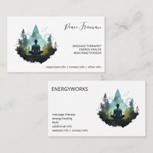 Center Within Forest Meditation Business Card