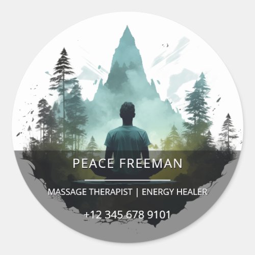 Center Within | Forest Meditation Classic Round Sticker