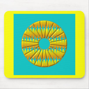 Center yellow mouse pad