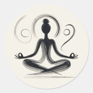 Centered Classic Round Sticker