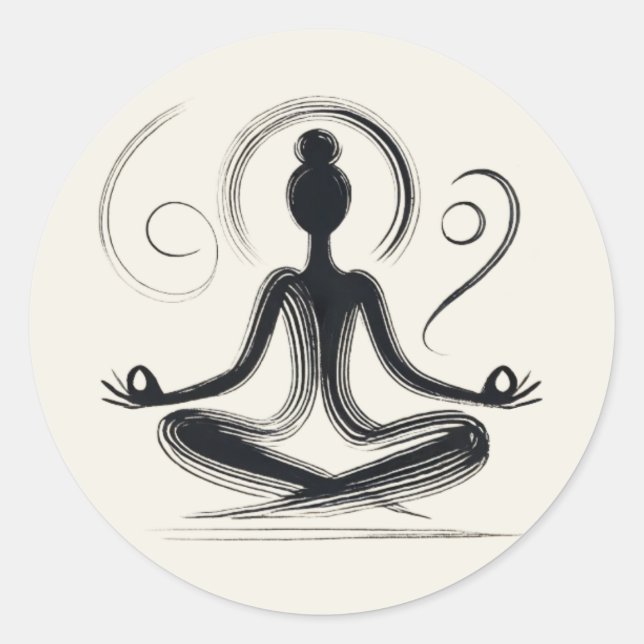 Centered Classic Round Sticker (Front)