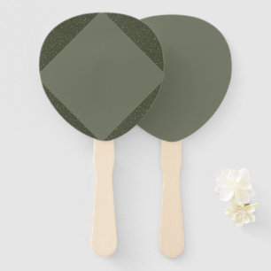 Centered Diamond Oval Fans in Moss Green