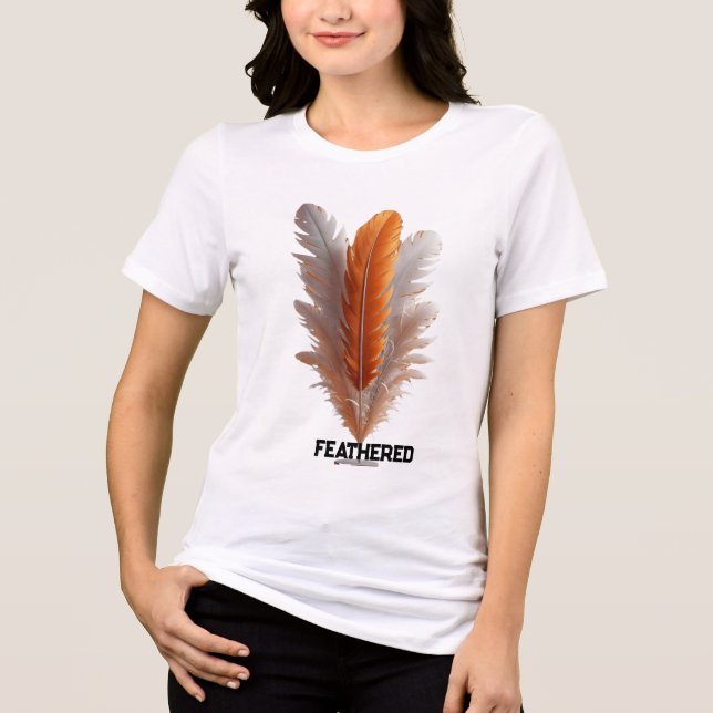Centered Grace Feathered Balance Quiet Poise Still Tri-Blend Shirt (Front)