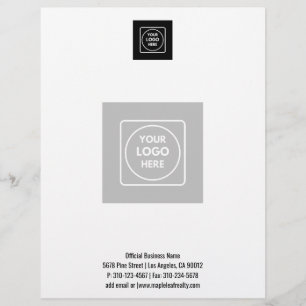 Centered Logo Watermark Business Basic letterhead