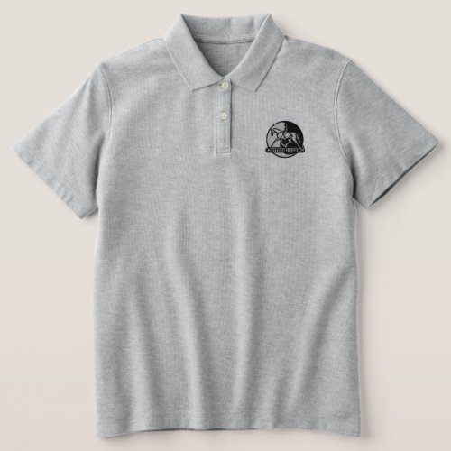 Centered Riding Logo Fitted Polo Tshirt