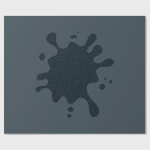 Centered Splash Charcoal Gift Wrap – Customizable