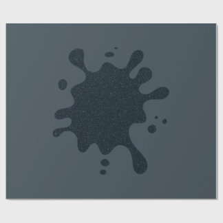 Centered Splash Charcoal Gift Wrap – Customizable