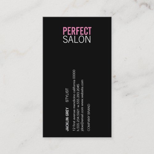 Centered Type Business Card