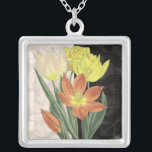 Centerpiece II Silver Plated Necklace<br><div class="desc">Floral</div>