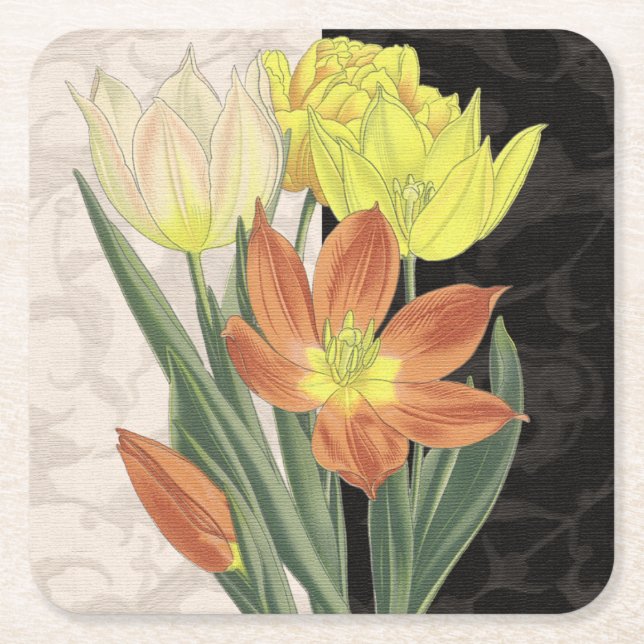 Centerpiece II Square Paper Coaster (Front)