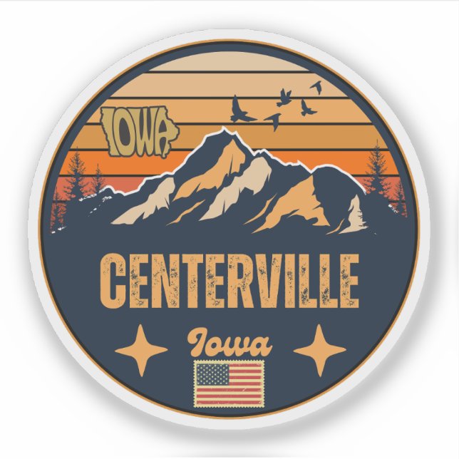 Centerville, Iowa, United States Sticker (Front)