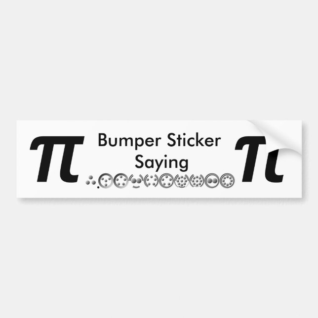 Centesimal 10 Digit Pi by Kenneth Yoncich Bumper Sticker (Front)