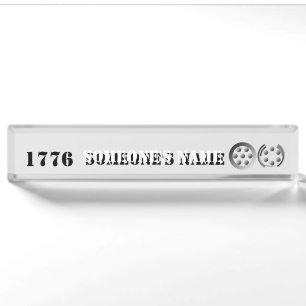 Centesimal 1776 (Minimal) by Kenneth Yoncich Desk Name Plate