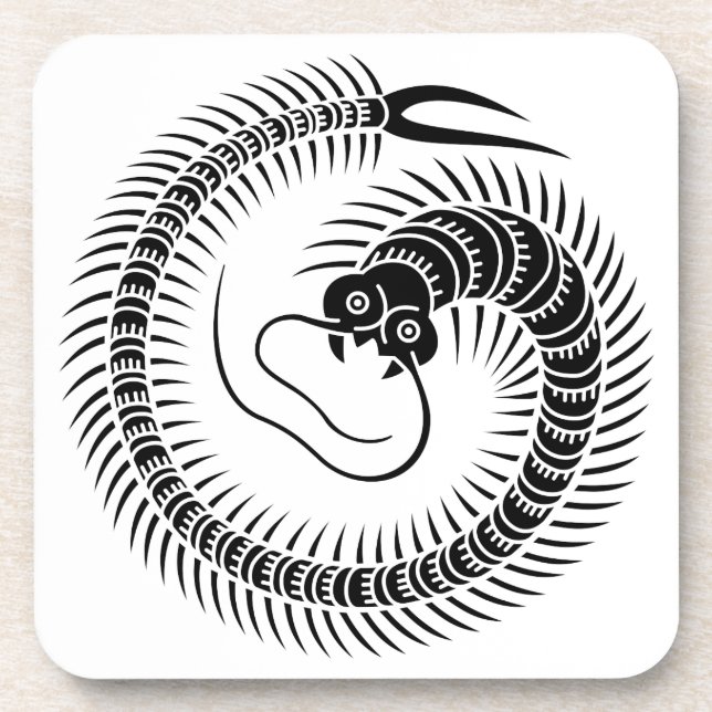 Centipede circle beverage coaster (Front)
