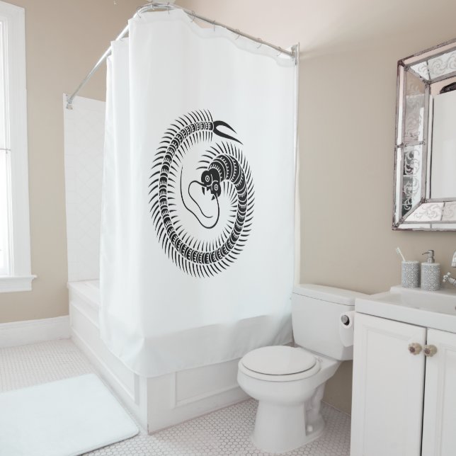 Centipede circle shower curtain (In Situ)