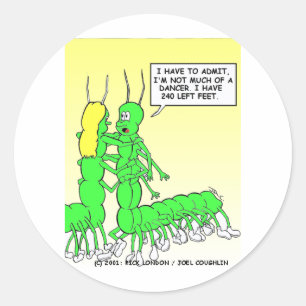 Centipede Dancing Funny Tees, Gifts & Collectibles Classic Round Sticker