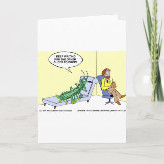 Centipede In Therapy Funny Gifts Tees Mugs Etc Card