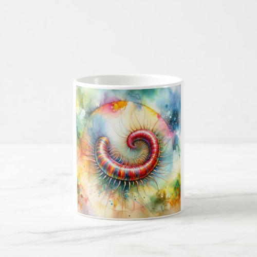 Centipede in Watercolor Radiance AREF577 _ Waterco Coffee Mug