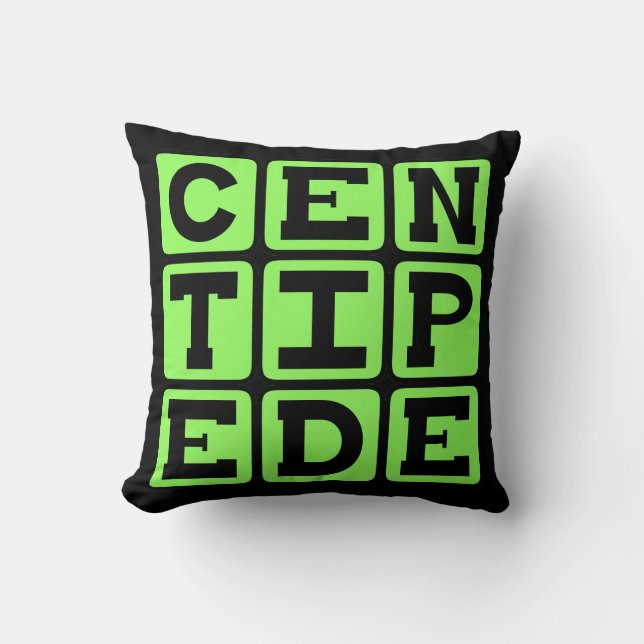 Centipede, Insect With Many Legs Throw Pillow (Front)