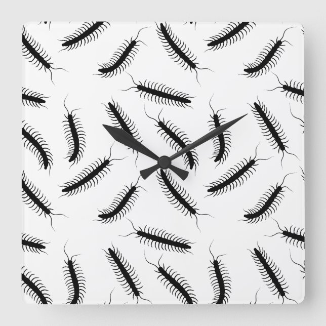 Centipedes Square Wall Clock (Front)