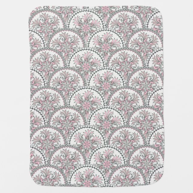 Centle Vintage Pattern Receiving Blanket (Front)