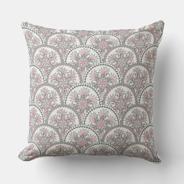 Centle Vintage Pattern Throw Pillow (Front)