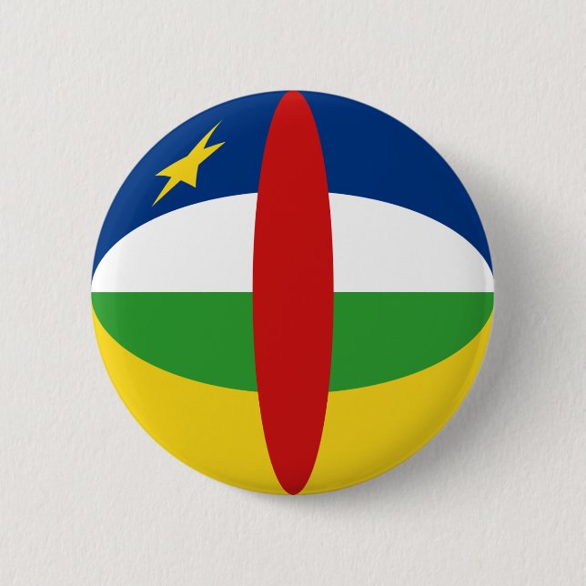 Centrafrique Fisheye Flag Button (Front)