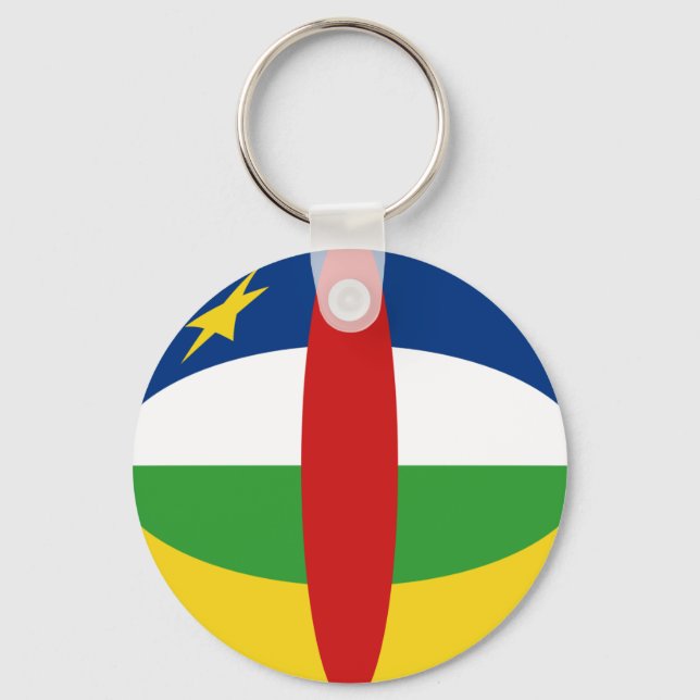 Centrafrique Fisheye Flag Keychain (Front)