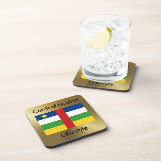 Centrafrique Flag+Text Coaster