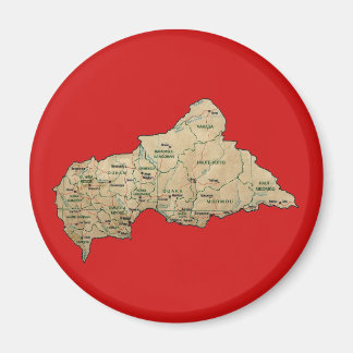 Centrafrique Map Magnet
