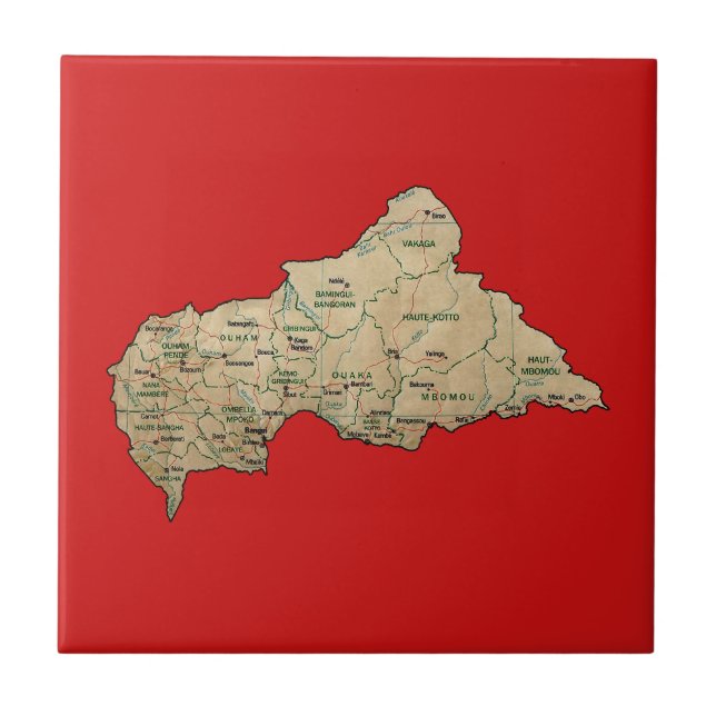 Centrafrique Map Tile (Front)