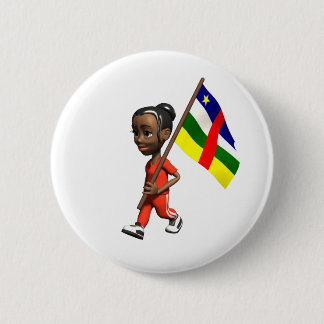 Central African Girl Button