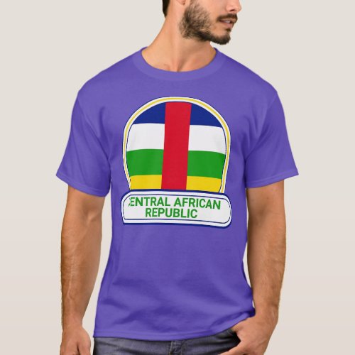 Central African Republic Country Badge Central Afr T_Shirt